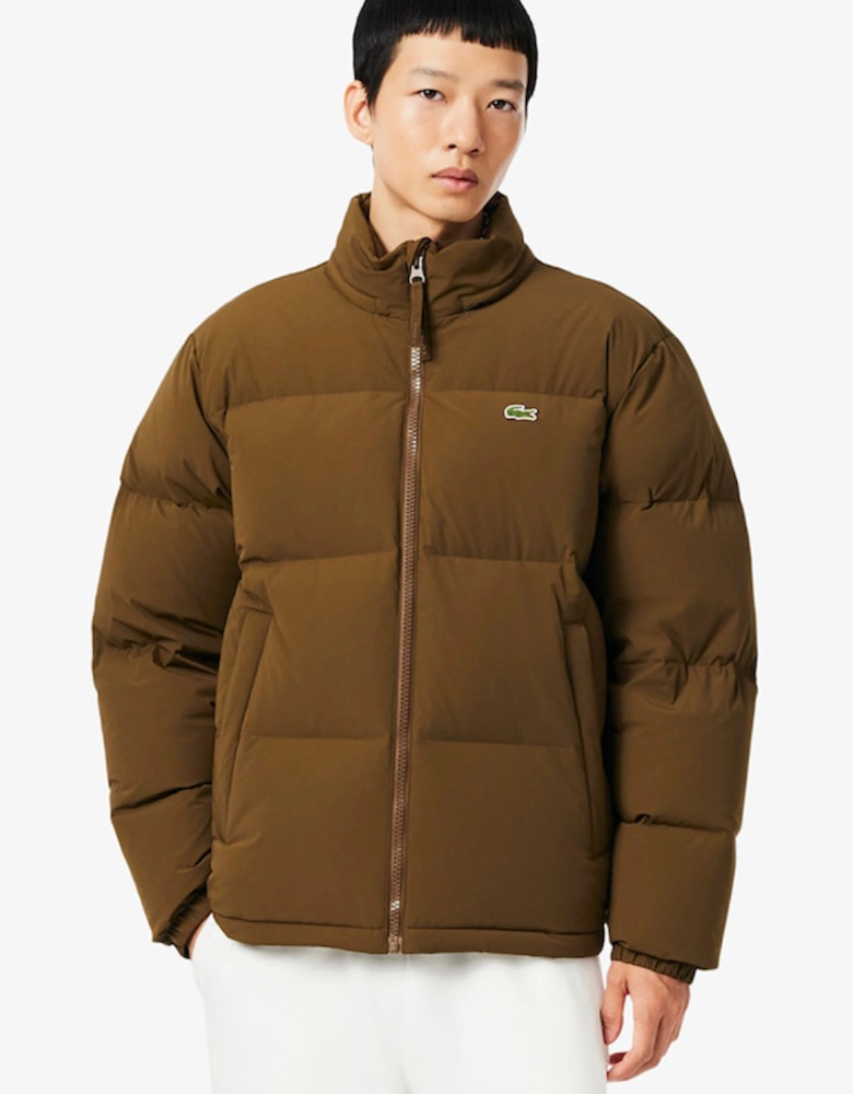 Lacoste Water-Repellent Hooded Down Jacket