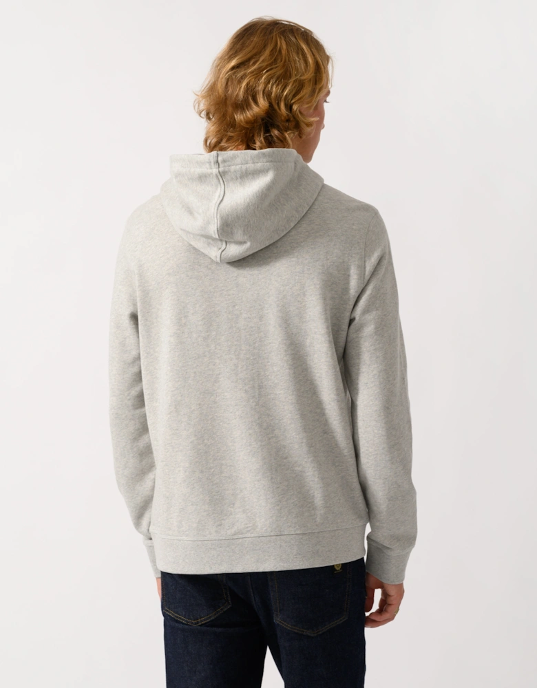 BOSS Orange Wetalk Mens Pullover Hoodie With Logo Patch - Open Grey 086
