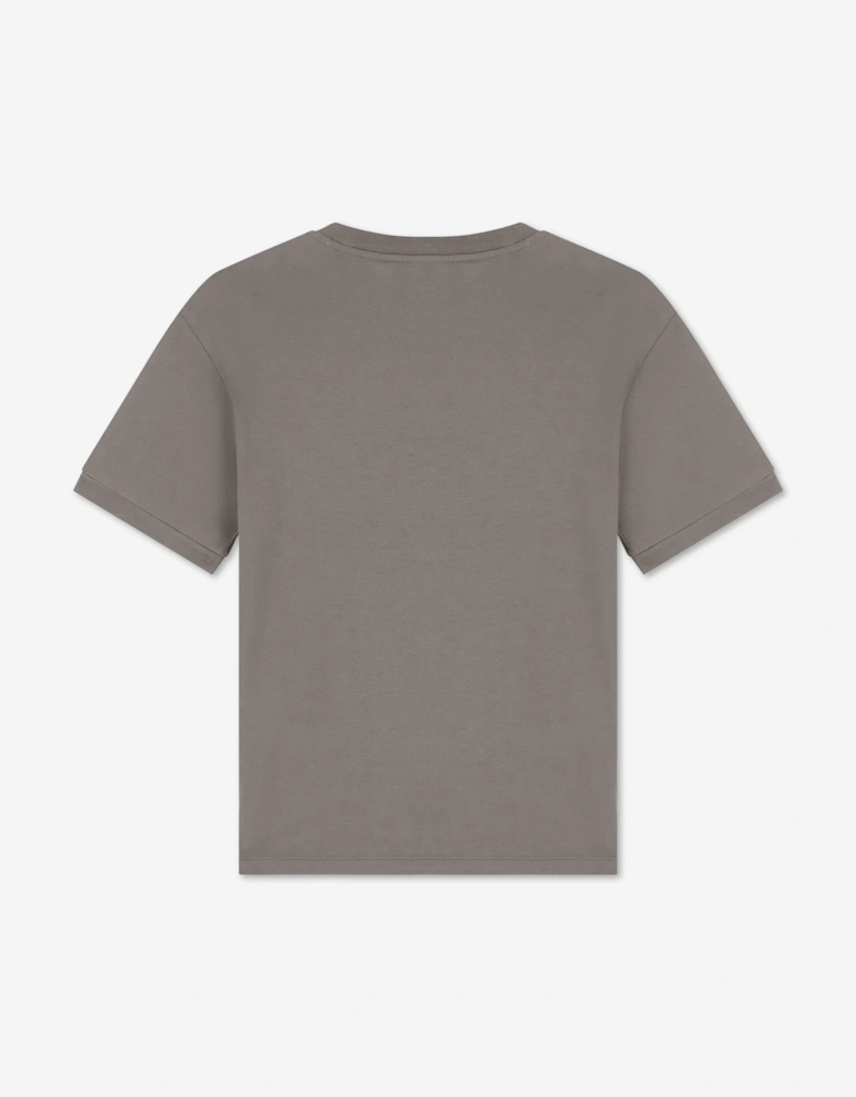 EA7 Emporio Armani Boys Train Logo Tape T-Shirt in Grey