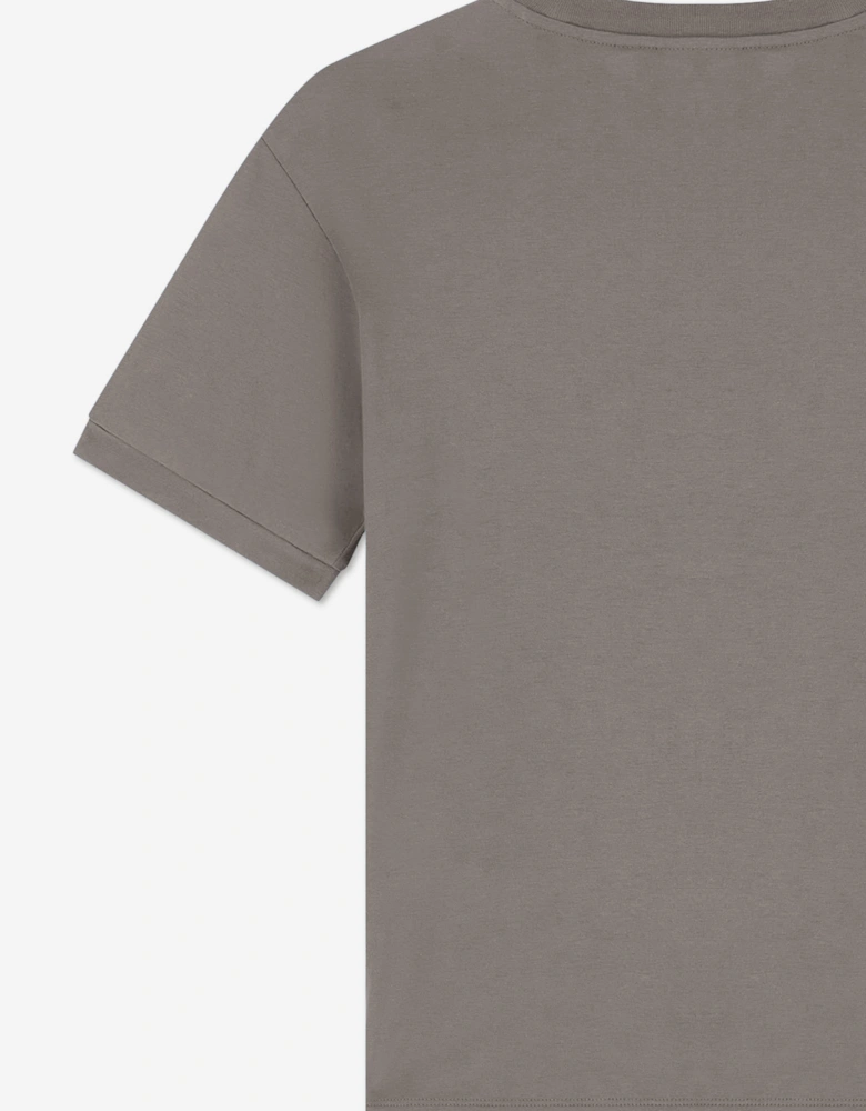 EA7 Emporio Armani Boys Train Logo Tape T-Shirt in Grey