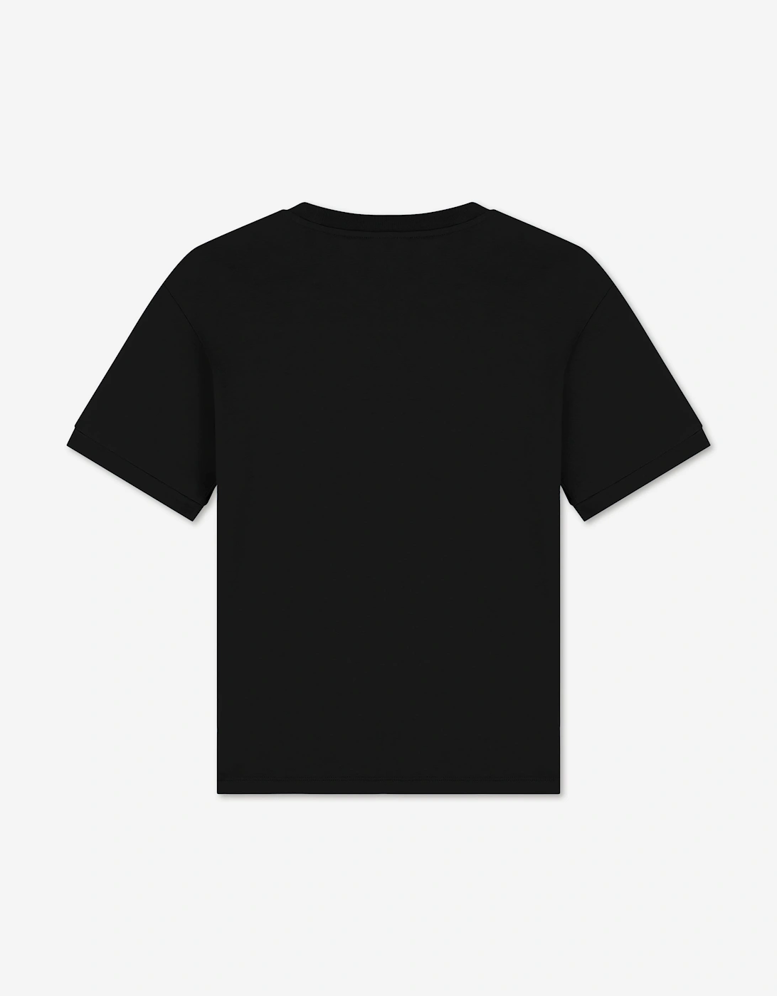 EA7 Emporio Armani Boys Train Logo Tape T-Shirt in Black