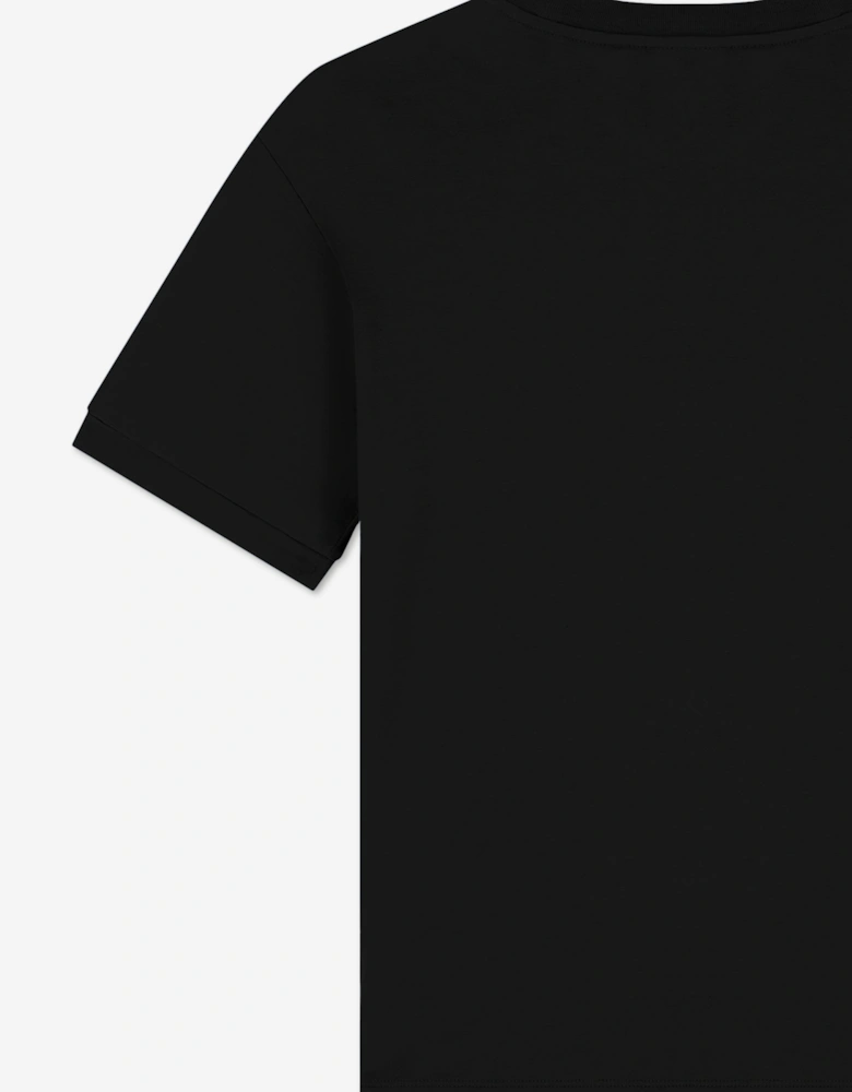 EA7 Emporio Armani Boys Train Logo Tape T-Shirt in Black