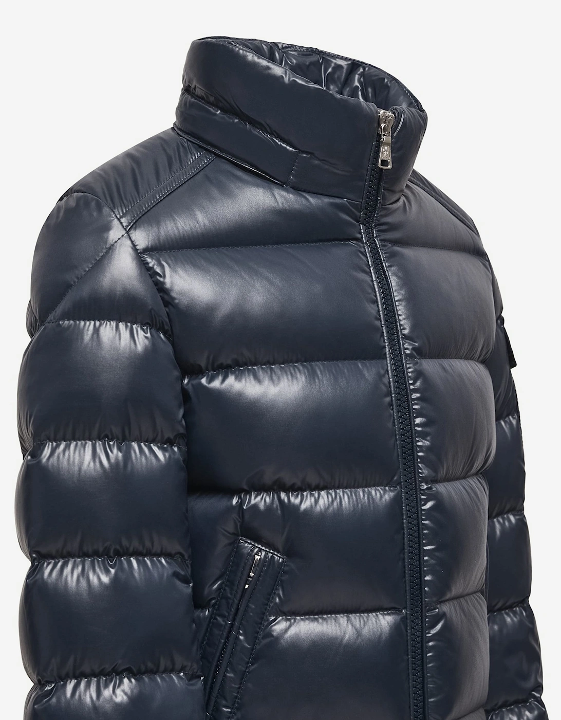 Moncler Enfant Boys Down Padded New Maya Jacket in Navy