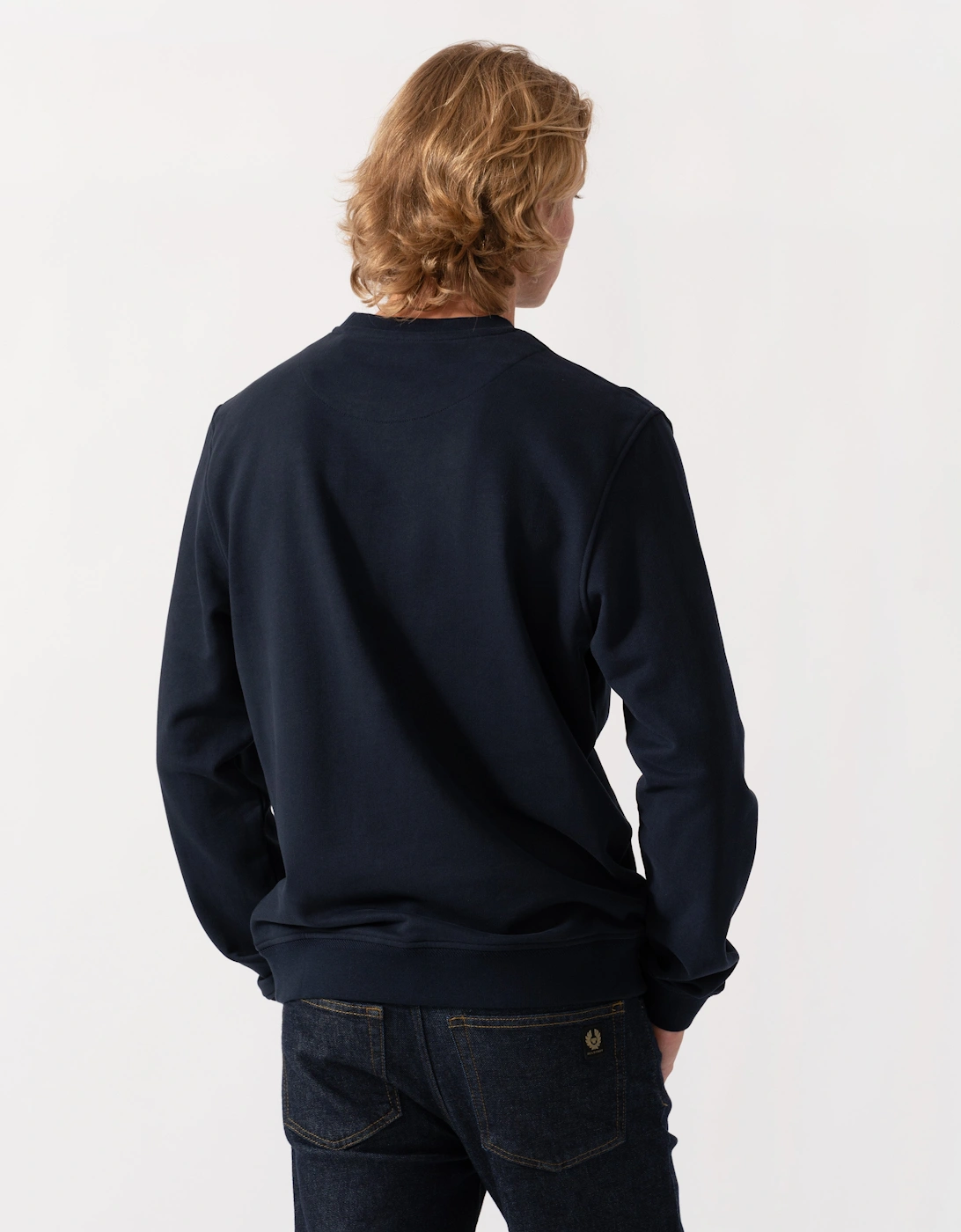 Belstaff Men's Logo Sweatshirt in Navy Cotton Fleece XXL - Image 2