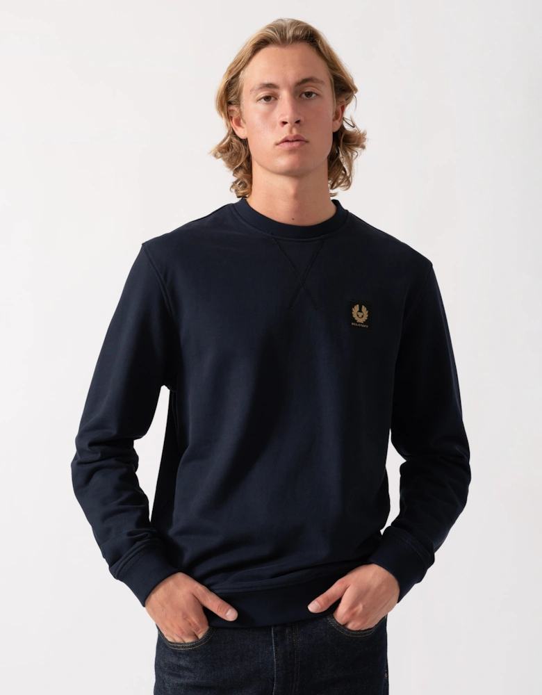 Belstaff Mens Logo Sweatshirt - Dark Ink