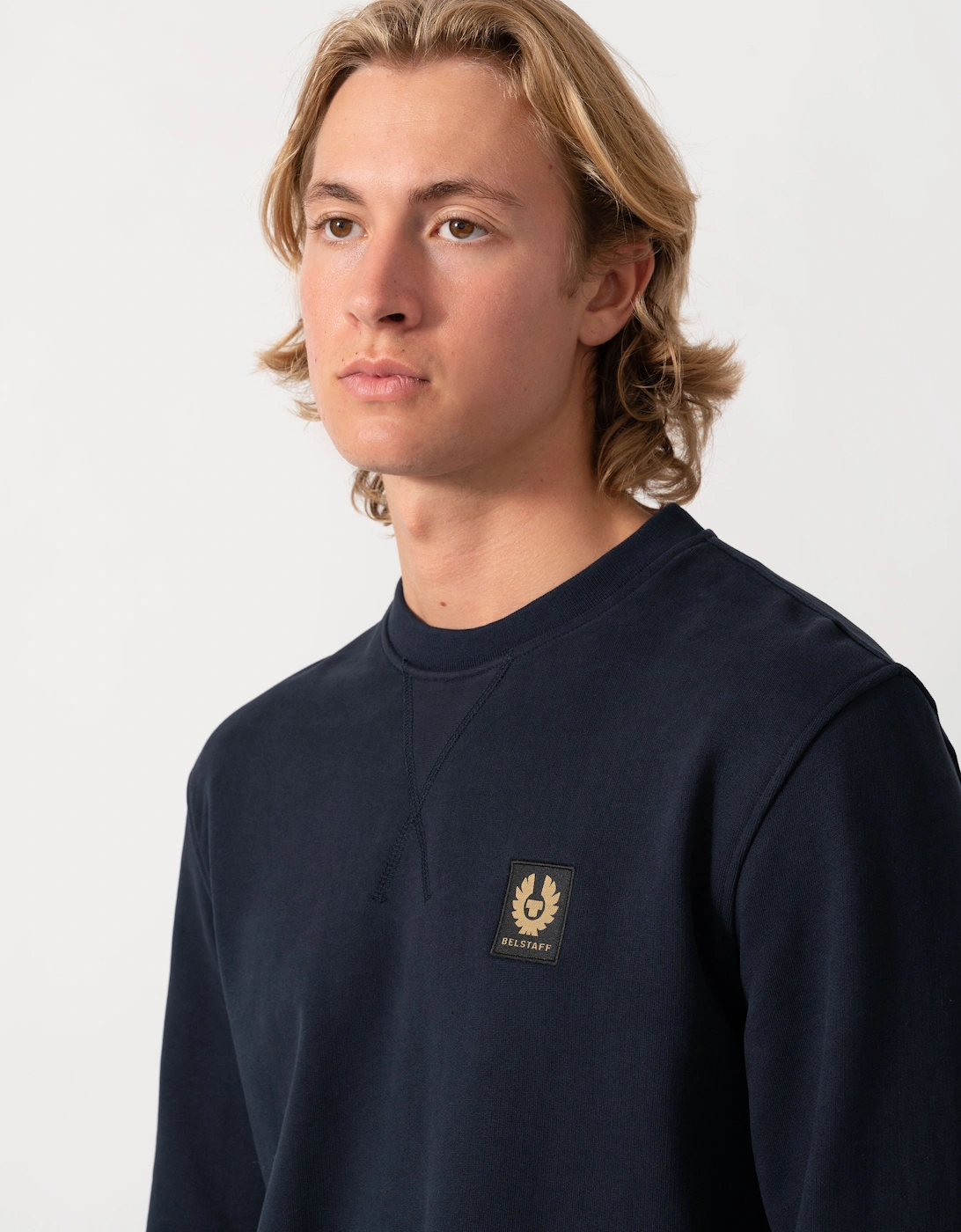 Belstaff Mens Logo Sweatshirt - Dark Ink