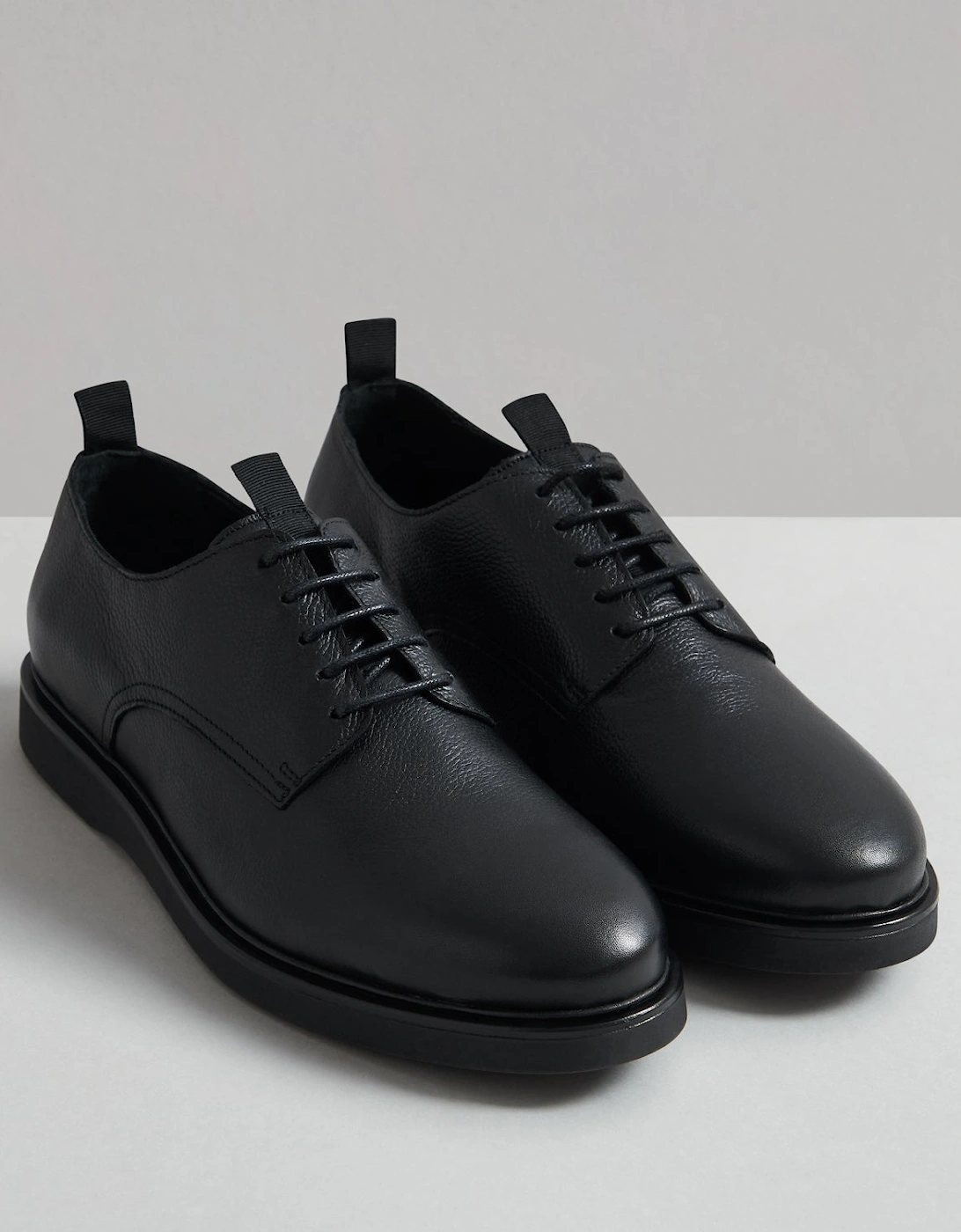 TAYLOR BLACK LEATHER DERBY