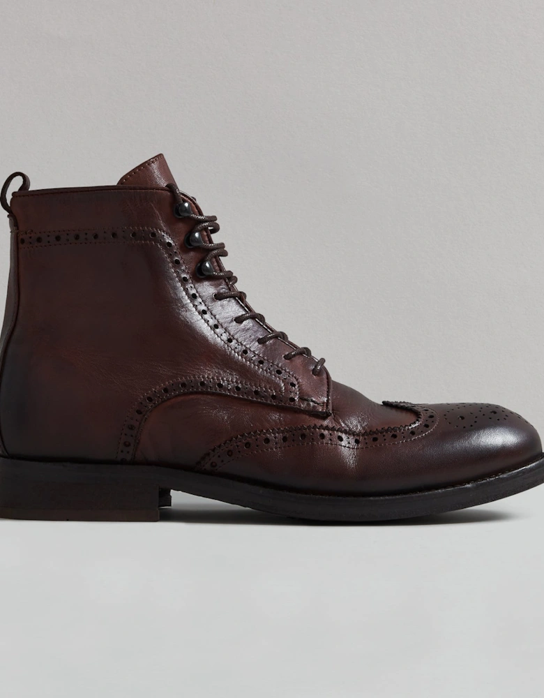 SHERWOOD BROWN DRUM DYE BROGUE BOOT