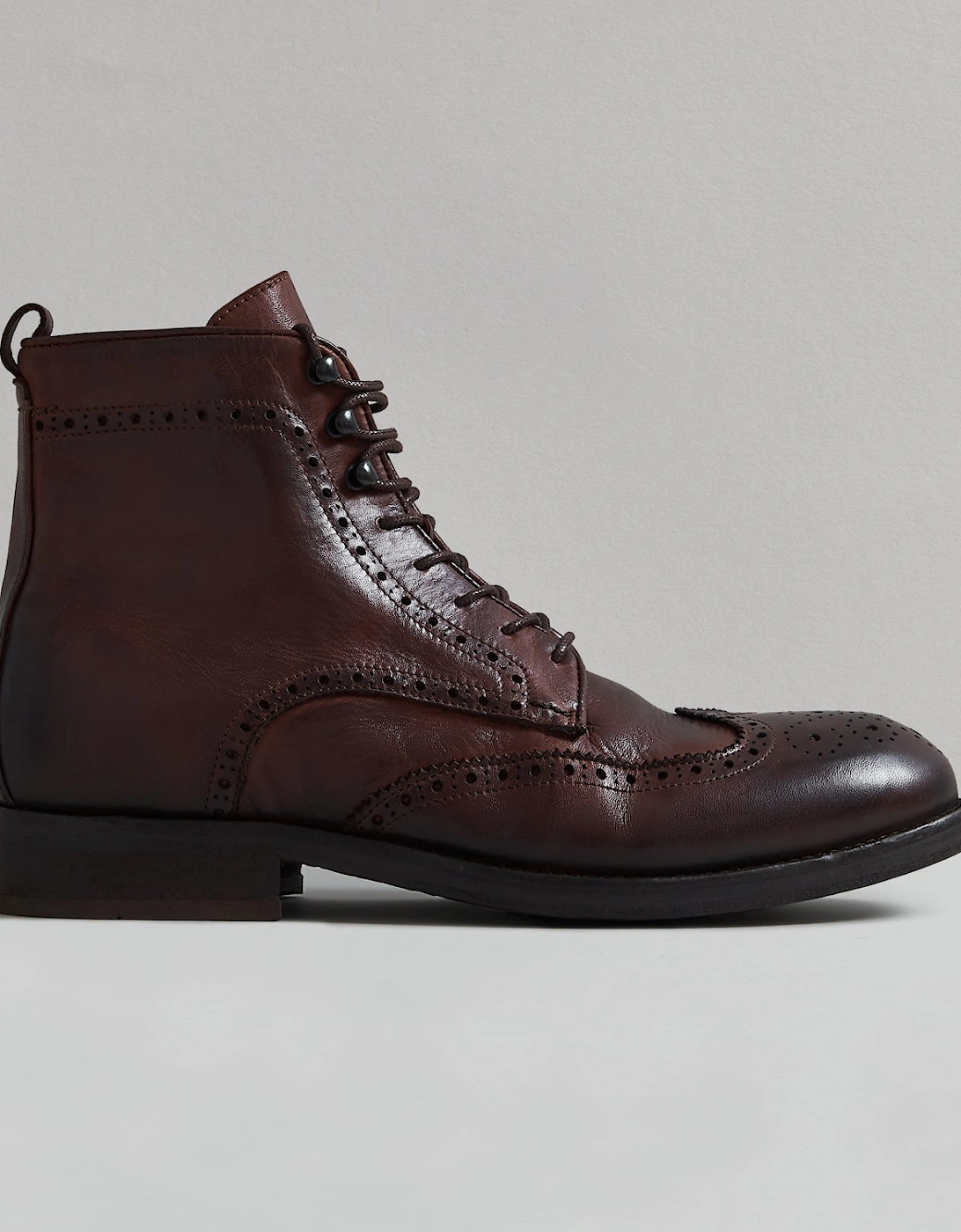 SHERWOOD BROWN DRUM DYE BROGUE BOOT