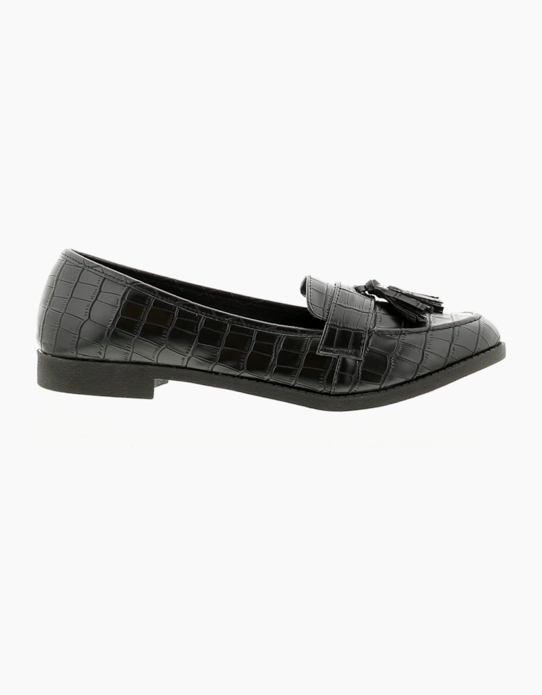 Apache Womens Work Shoes School Corky Slip On black croc UK Size