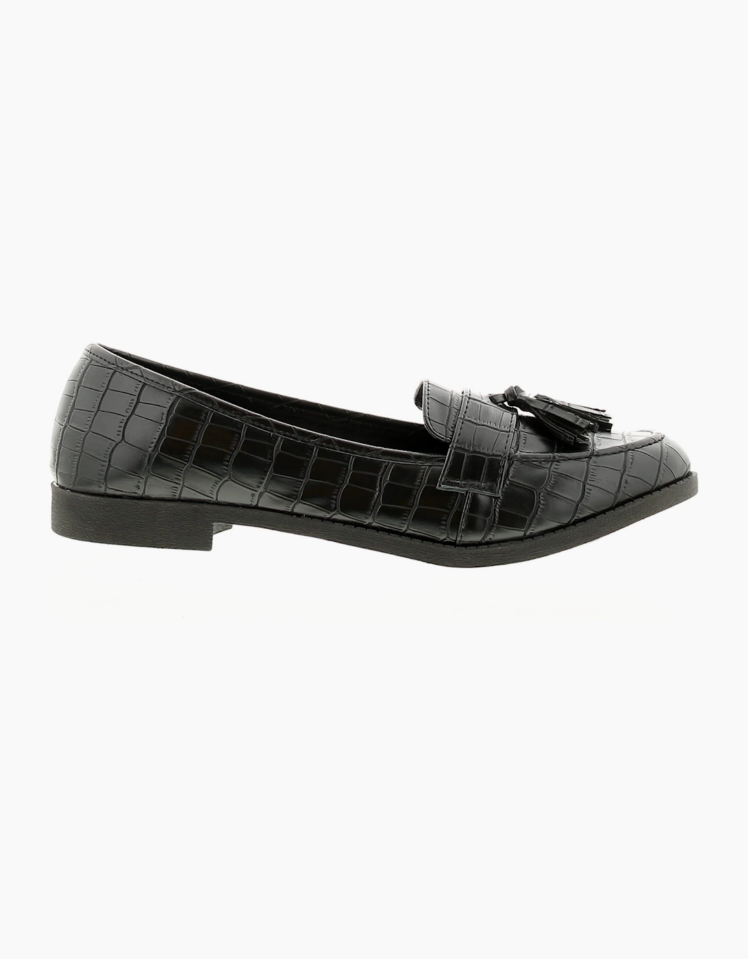 Apache Womens Work Shoes School Corky Slip On black croc UK Size