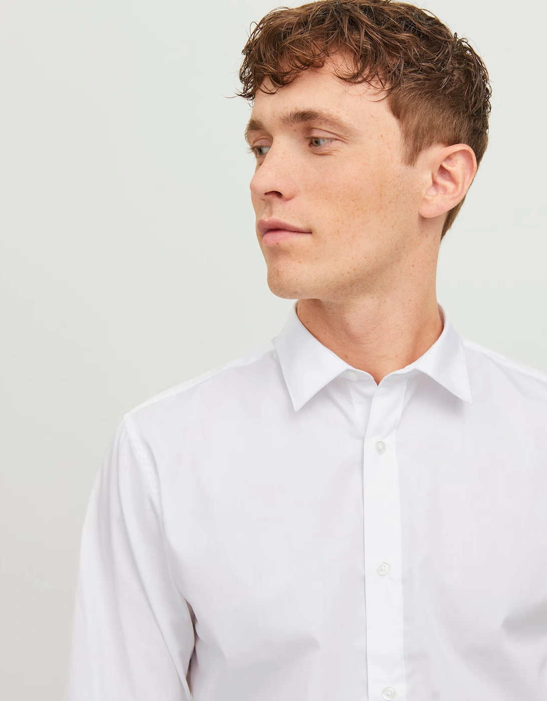 Jack & Jones JJE JOE Slim Fit Long sleeve shirt WHITE