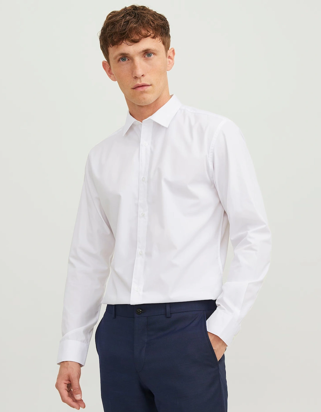 Jack & Jones JJE JOE Slim Fit Long sleeve shirt WHITE