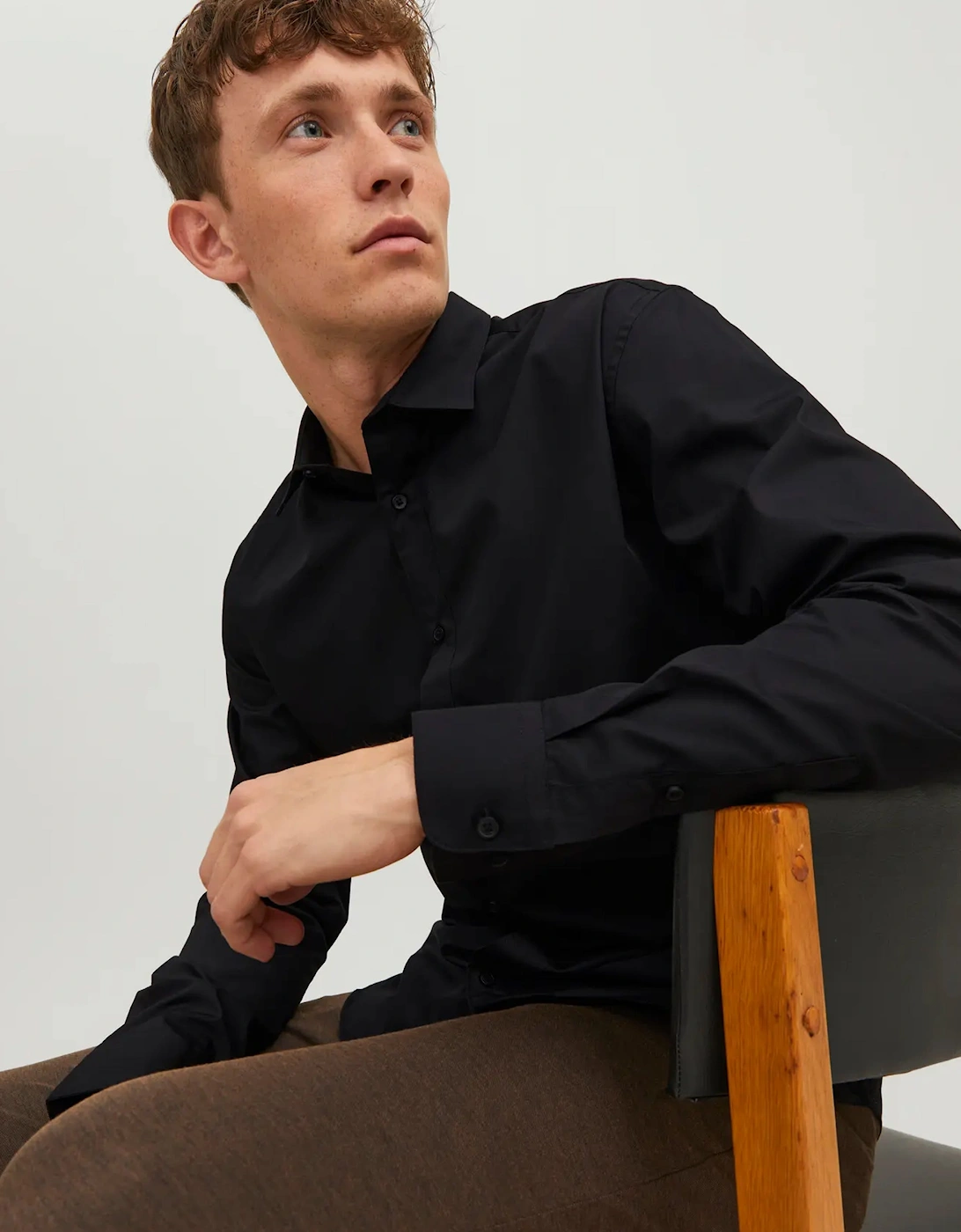 Jack & Jones JJE JOE Slim Fit Long sleeve shirt BLACK