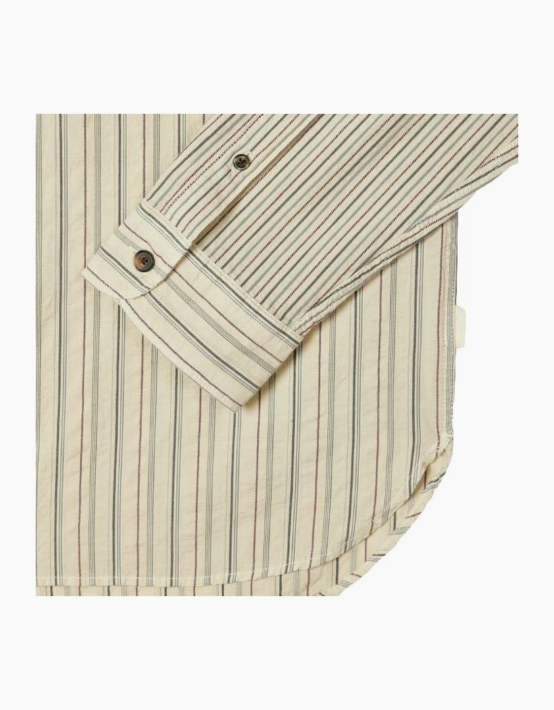 PS Paul Smith Cut & Sew Stripe Shirt 02 Off White