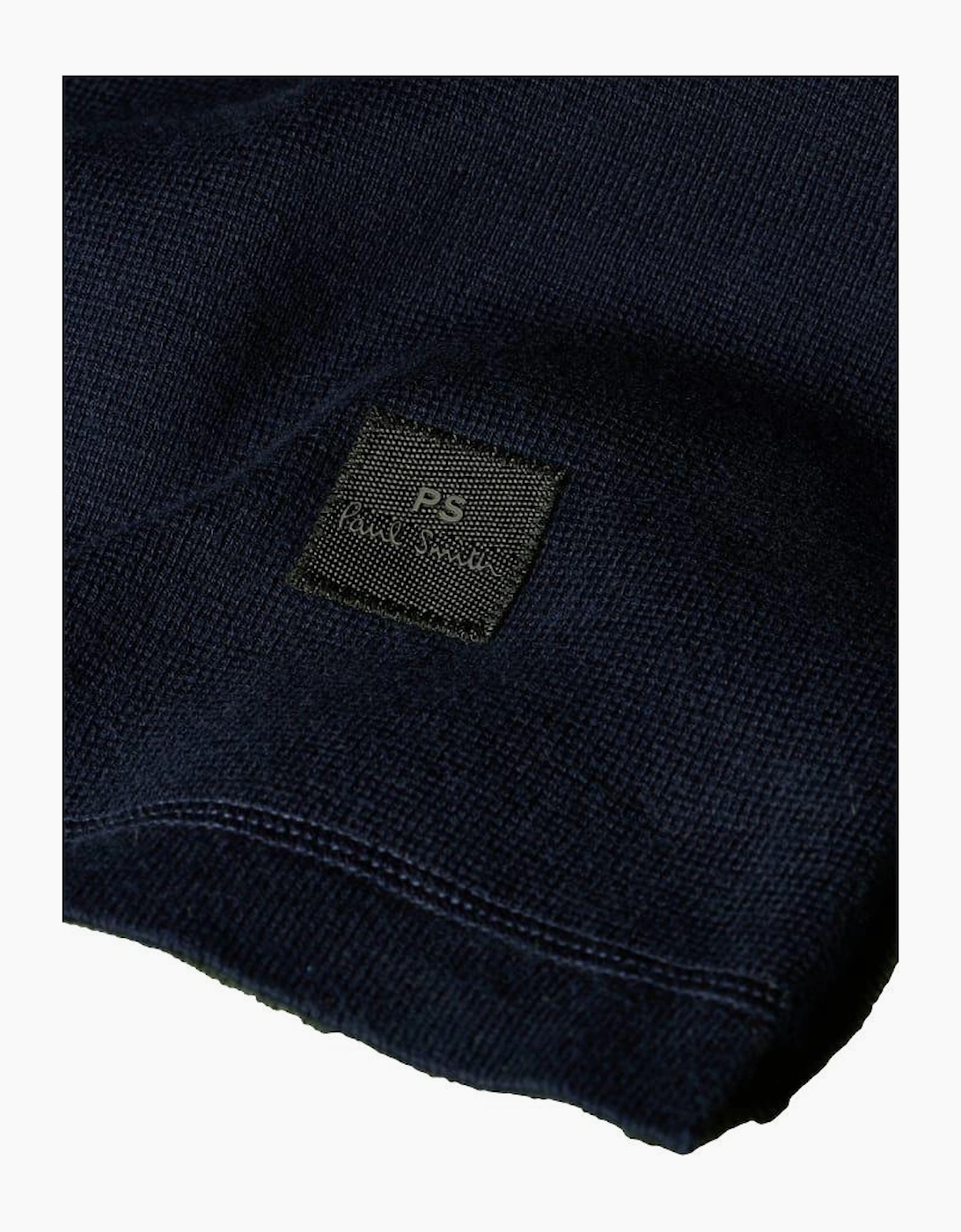 PS Paul Smith LS Contrast Knitted Polo 49 DK NAVY