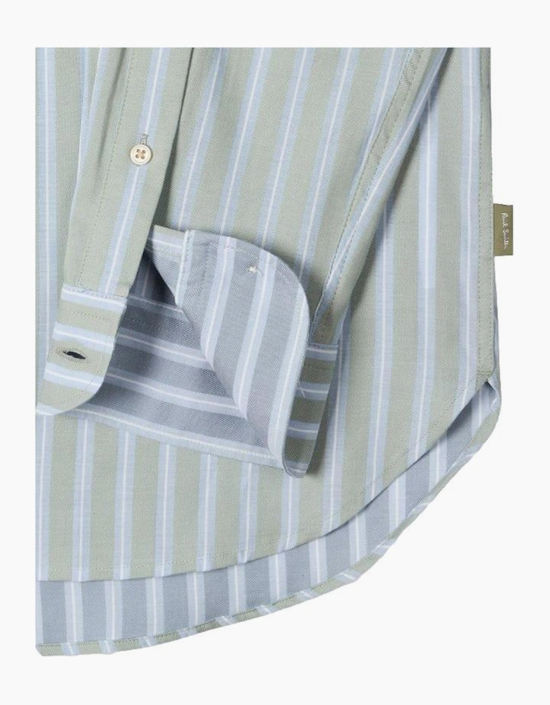 PS Paul Smith Reg Fit Stripe Shirt 34 Light Green