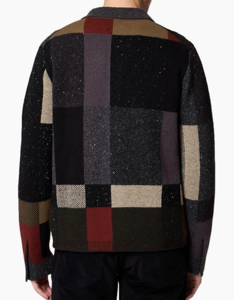PS Paul Smith Patchwork Button Through Cardigan 78 Black