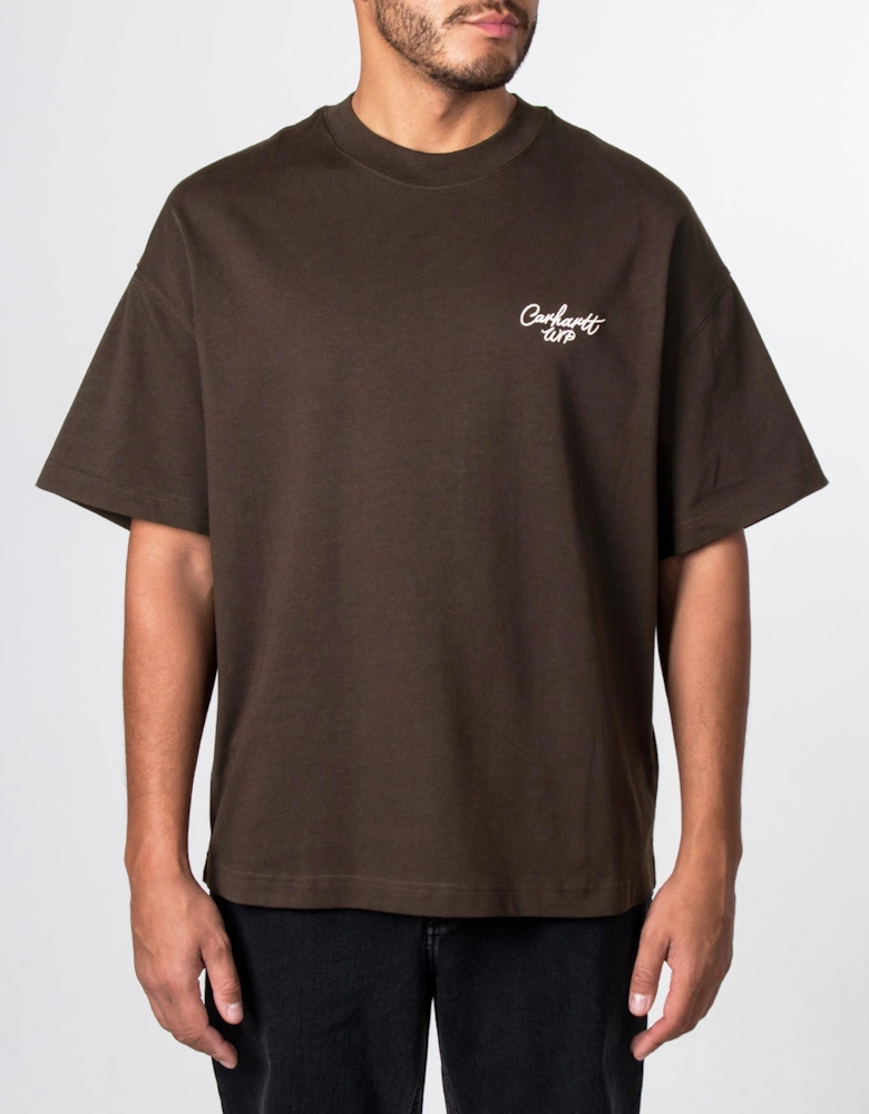 Boxy Loose Fit Signature Script T-Shirt