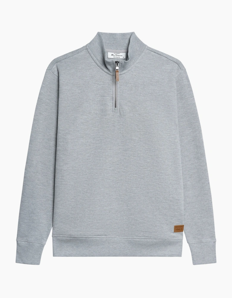 Ben Sherman Mens Track Top Half-Zip Sweater
