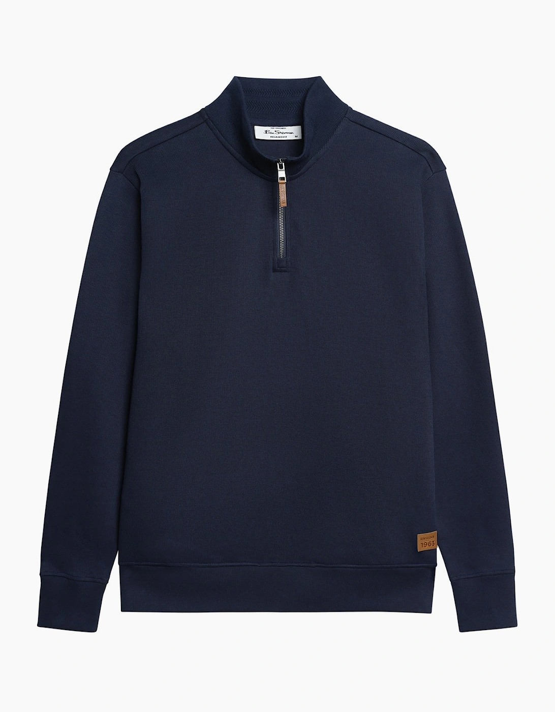 Ben Sherman Mens Track Top Half-Zip Sweater