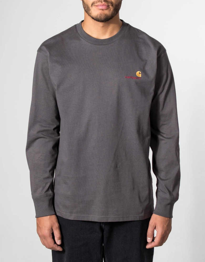 Loose Fit American Script Long Sleeve T-Shirt