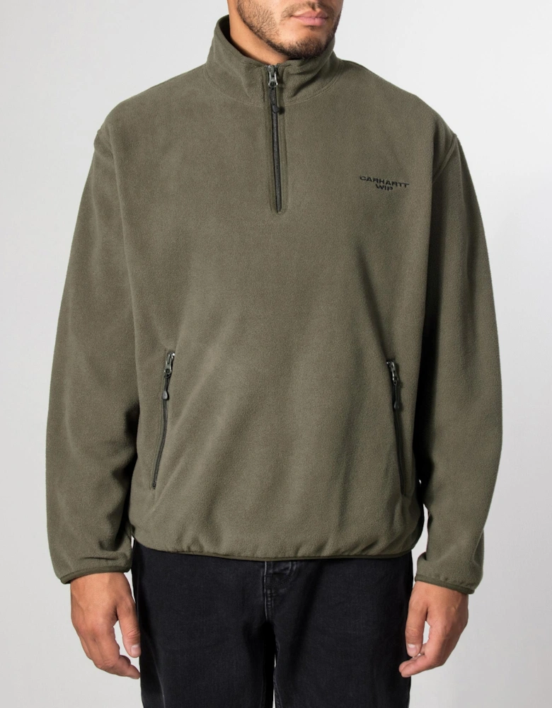 Balloon Fit Edmore Quarter Zip Fleece Sweatshirt