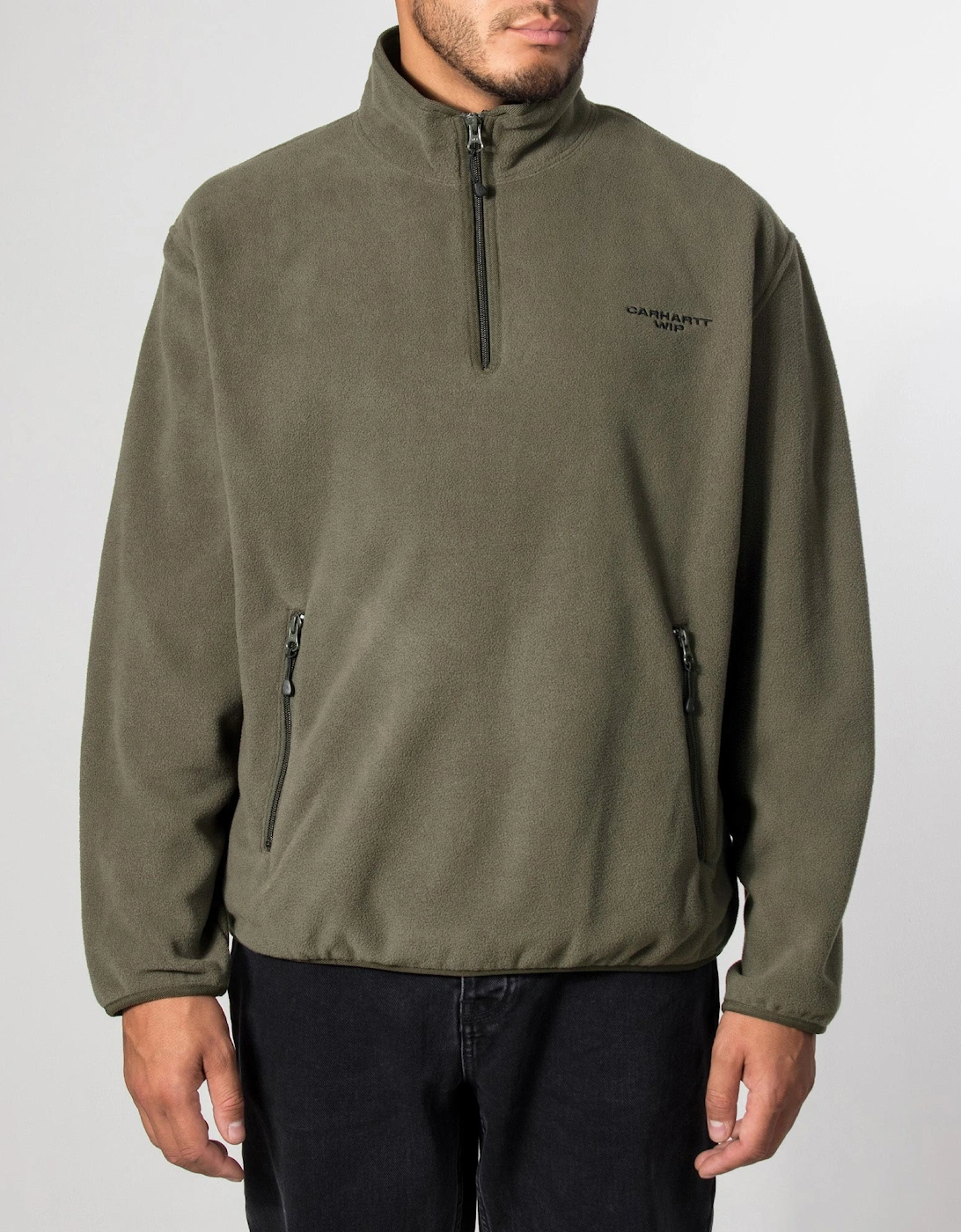 Balloon Fit Edmore Quarter Zip Fleece Sweatshirt