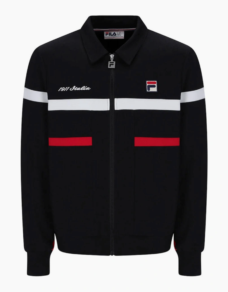 FIla Vintage Black Alex Italia 1911 Cut And Sew Jacket - Black