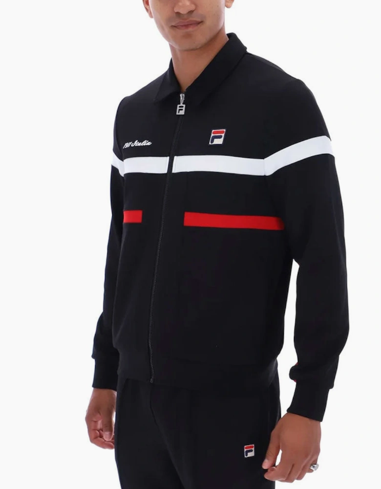 FIla Vintage Black Alex Italia 1911 Cut And Sew Jacket - Black
