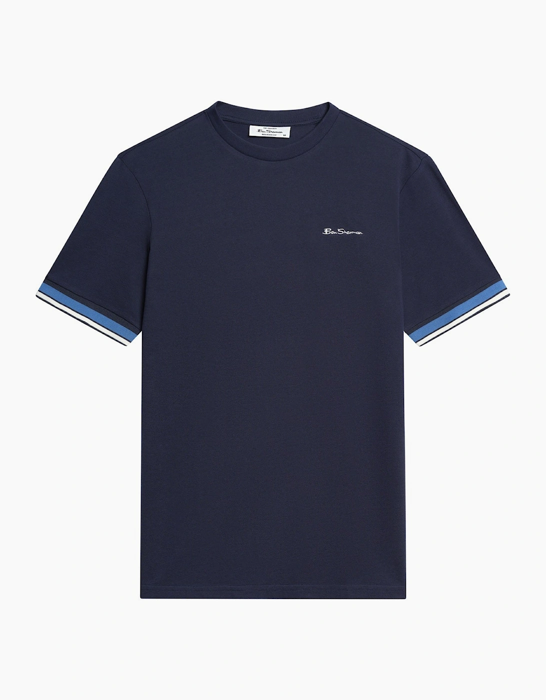 Ben Sherman Mens Textured Tipped Short Sleeve T-Shirt