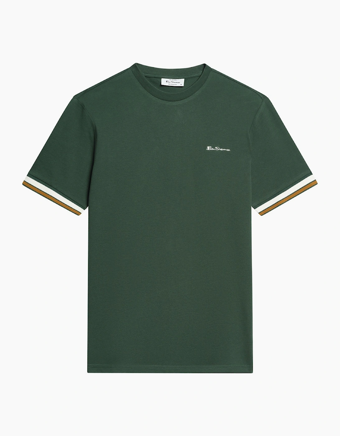 Ben Sherman Mens Textured Tipped Short Sleeve T-Shirt