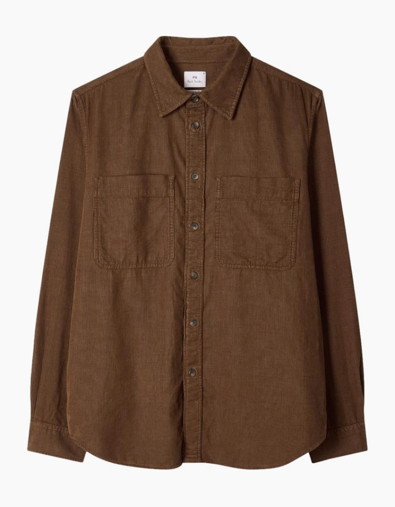 PS Paul Smith Casual Fit Cord Shirt 68 Brown