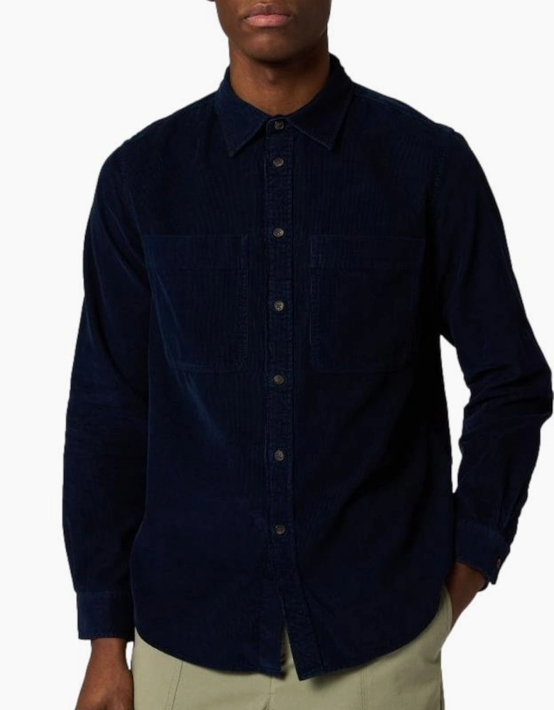 PS Paul Smith Casual Fit Cord Shirt 49 DK NAVY