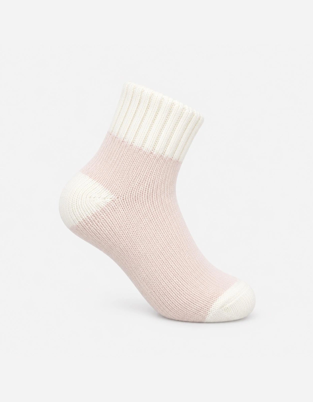 Totes Toasties THERMAL CROP LENGTH TERRY SOCKS (TWIN PACK) Womens Thermal Socks Oat/Pink