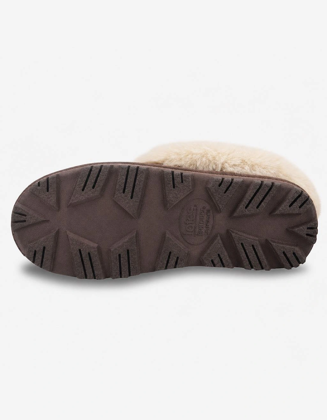Totes Isotoner SUEDE BOOTIE WITH FUR CUFF Womens Slipper Boots Brown
