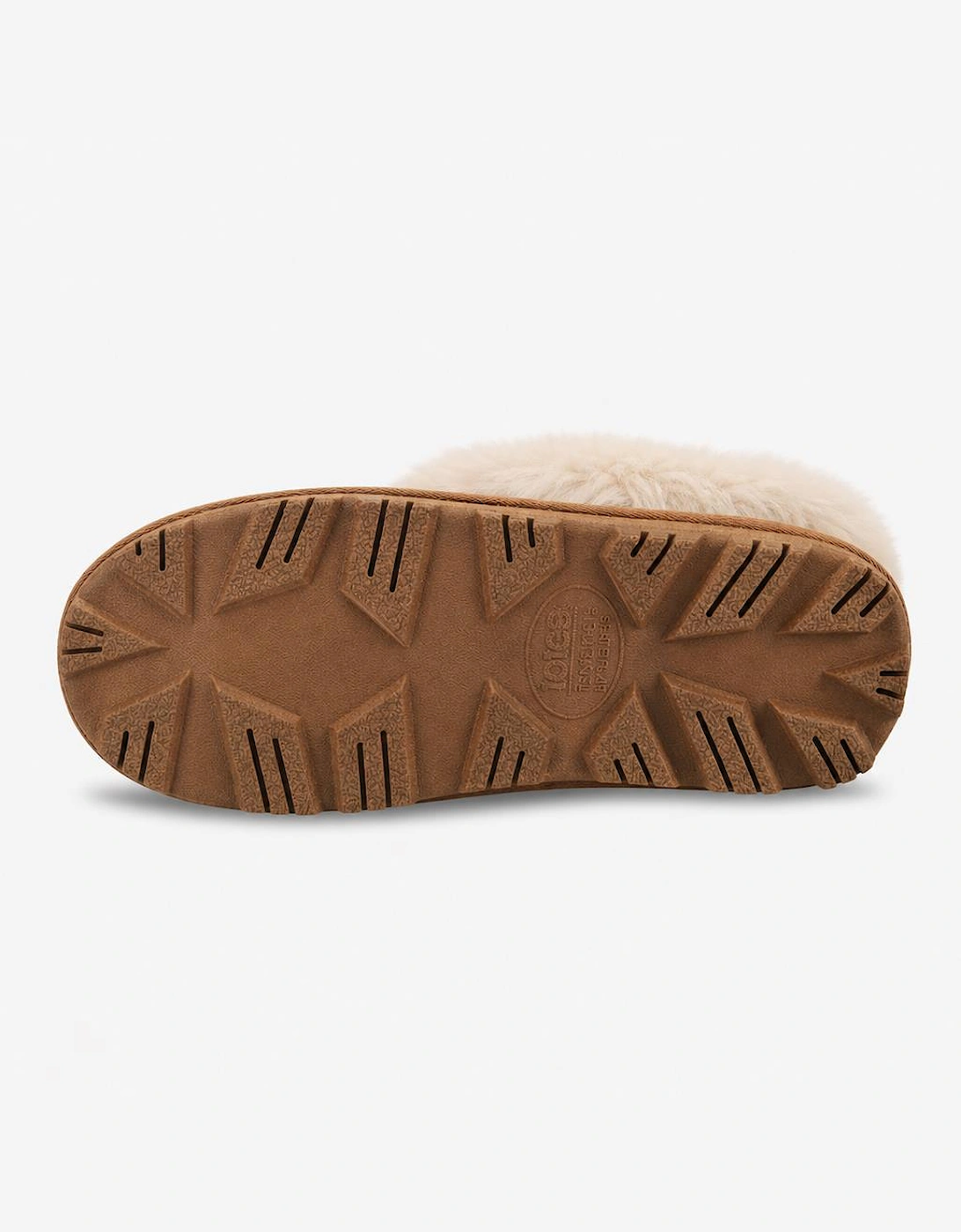 Totes Isotoner SUEDE BOOTIE WITH FUR CUFF Womens Slipper Boots Tan