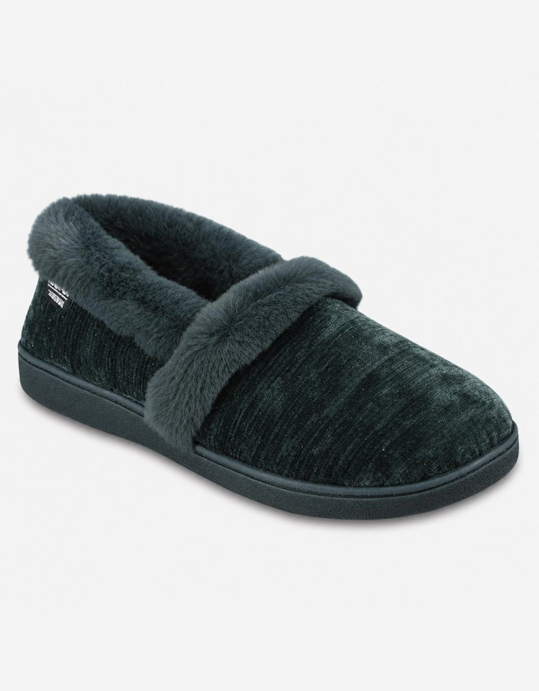 Totes Isotoner SPARKLE FULL BACK SLIPPER Womens Full Slippers Green