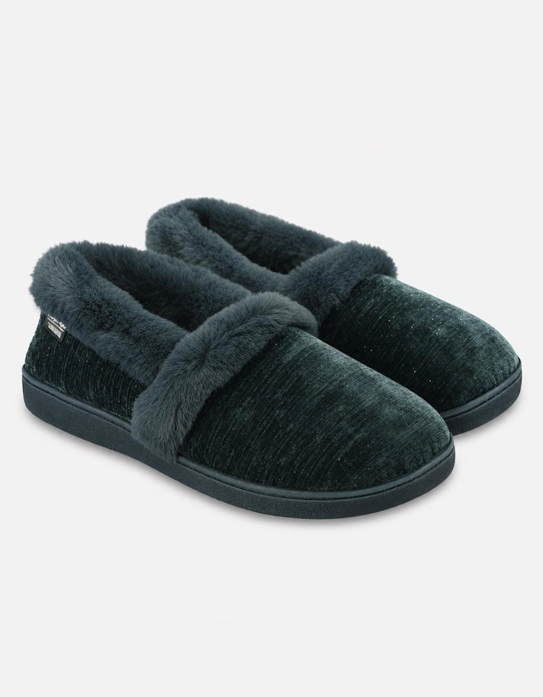 Totes Isotoner SPARKLE FULL BACK SLIPPER Womens Full Slippers Green