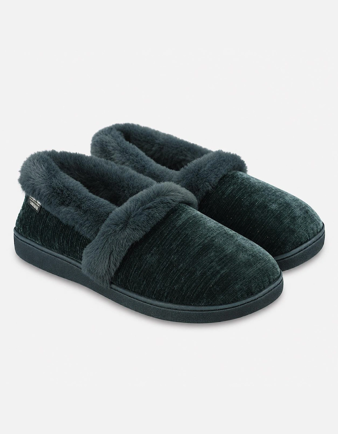 Totes Isotoner SPARKLE FULL BACK SLIPPER Womens Full Slippers Green