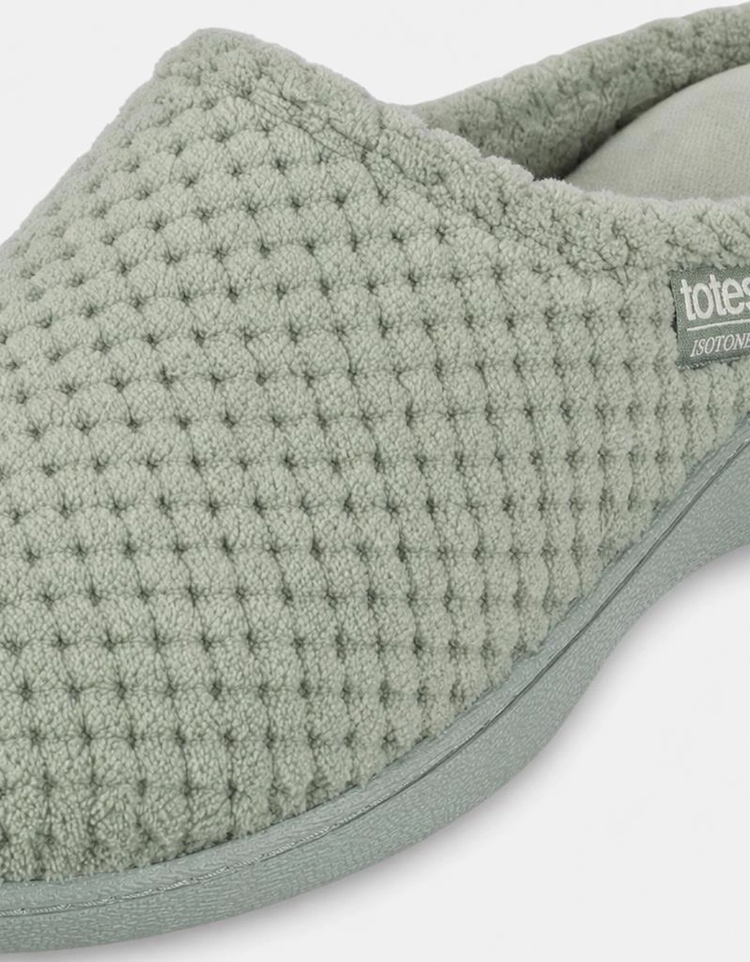 Totes Isotoner POPCORN TERRY MULE SLIPPER Womens Mules Sage