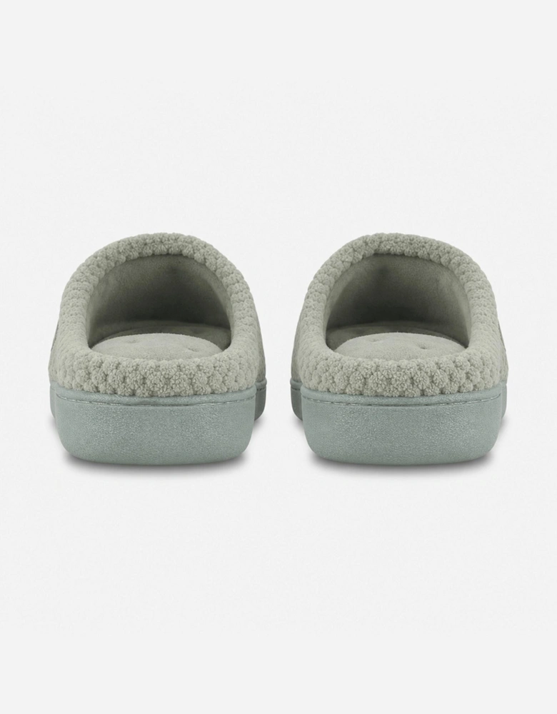 Totes Isotoner POPCORN TERRY MULE SLIPPER Womens Mules Sage