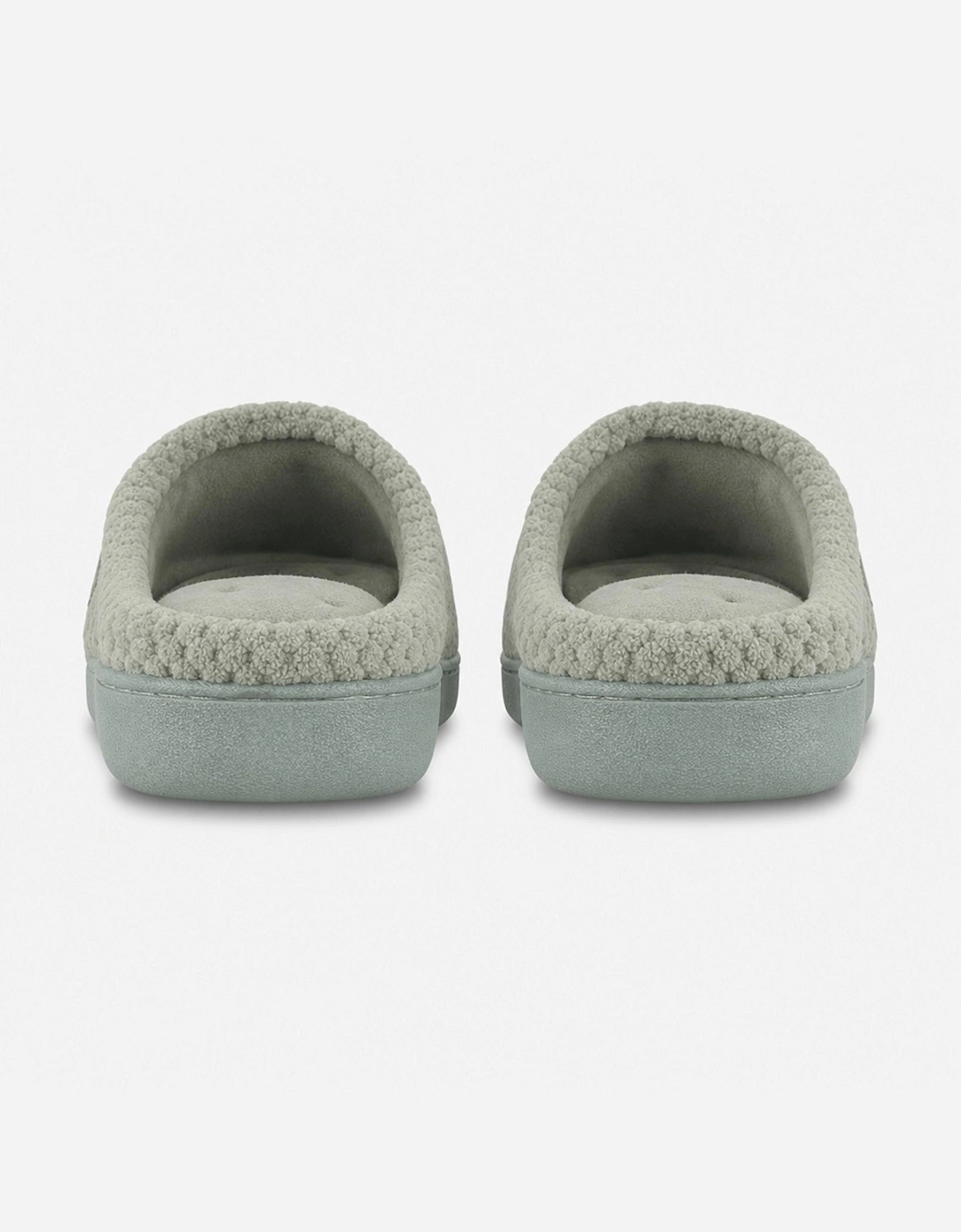 Totes Isotoner POPCORN TERRY MULE SLIPPER Womens Mules Sage