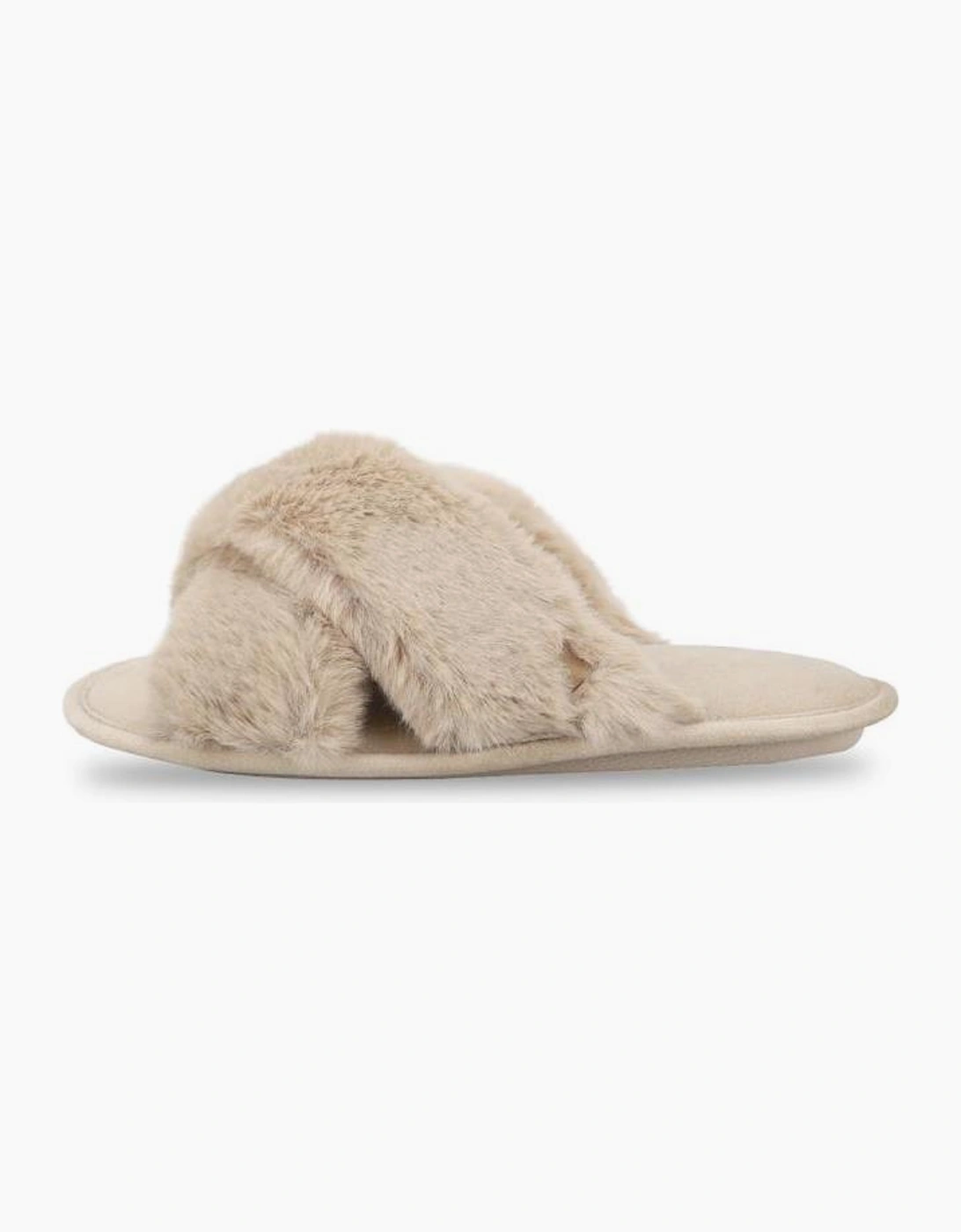 Totes Toasties CROSS FUR SLIDER Womens Mules Natural