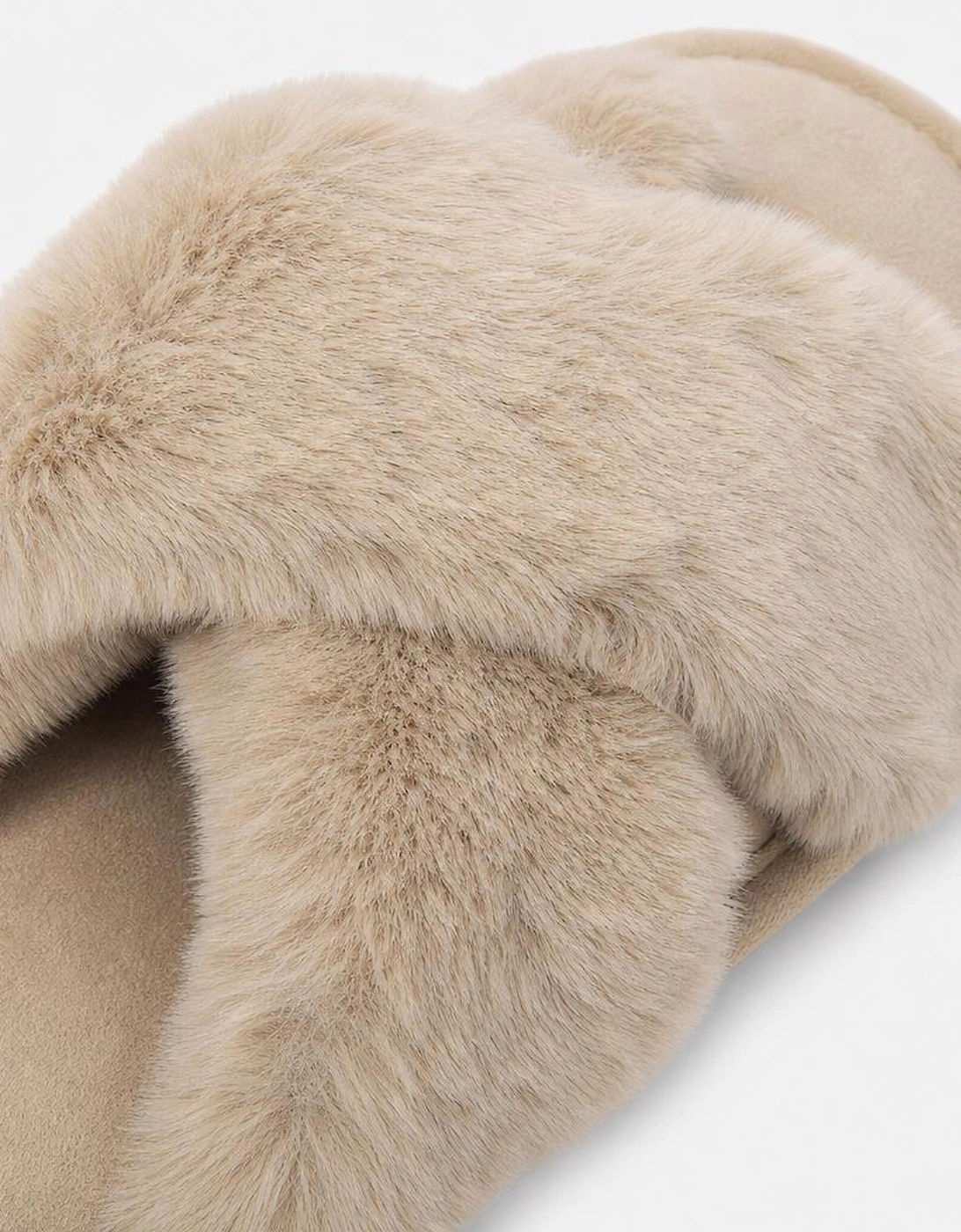 Totes Toasties CROSS FUR SLIDER Womens Mules Natural