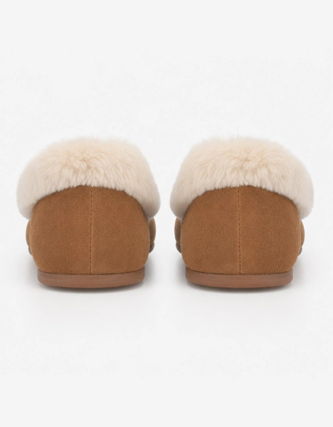 Totes Isotoner FUR LINED SUEDE MOCCASIN SLIPPER WITH KEEPER TAB Womens Moccasins Tan