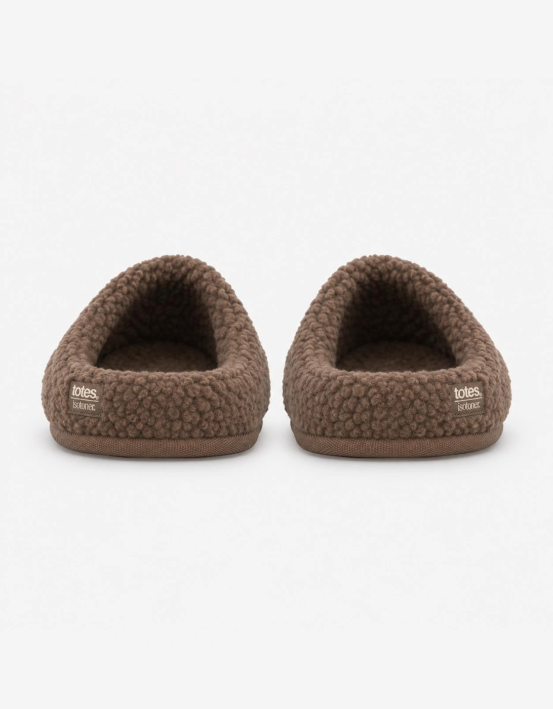 Totes Isotoner BORG SWEPT BACK MULE SLIPPER Womens Mules Brown