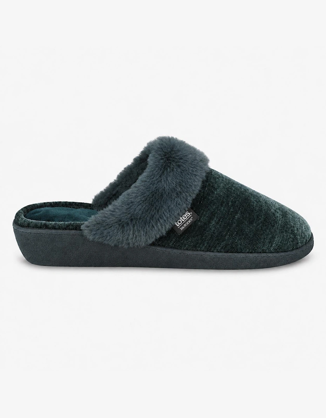 Totes Isotoner SPARKLE HEELED MULE SLIPPER Womens Mules Green
