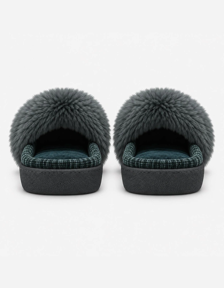 Totes Isotoner SPARKLE HEELED MULE SLIPPER Womens Mules Green