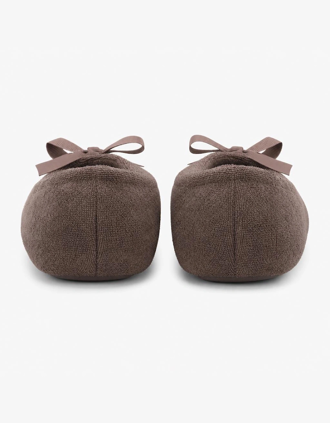 Totes Isotoner TERRY BALLERINA SLIPPER Womens Full Slippers Taupe